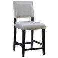 thumbnail image 1 of Linon Blake 24" High Back Counter Stool, Black/Dove Gray Faux Leather, 1 of 15