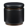 thumbnail image 1 of Linon Blanche Storage Ottoman Black Pu, 1 of 7