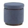 thumbnail image 1 of Blanche Storage Ottoman Blue Gry Walnut, 1 of 6