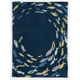 thumbnail image 1 of Linon Blue Underwater Area Rug, 5x7, 1 of 6