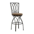 thumbnail image 1 of Linon Brasco 30" Big and Tall Steel Swivel Upholstered Bar Stool in Bronze, 1 of 11