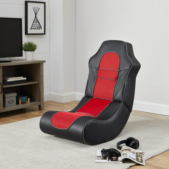 Linon Braxton Gaming Rocking Chair, Red