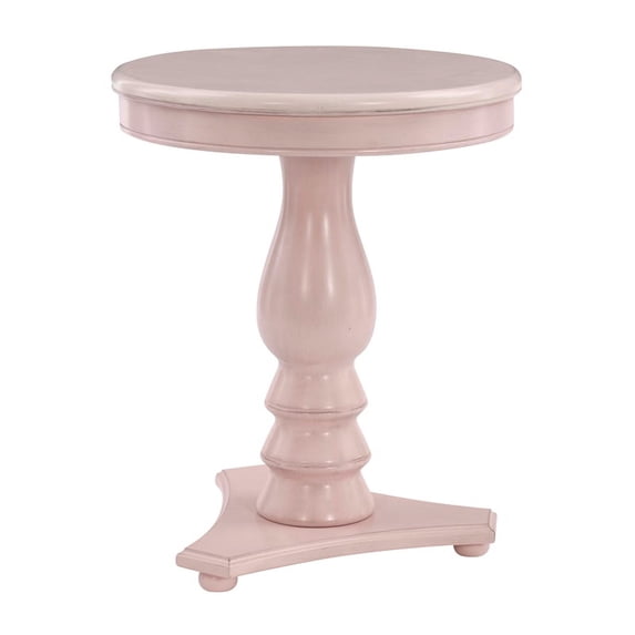 Linon Bree Wood Accent Side Table in Pink