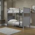 thumbnail image 1 of Linon Brigitte Kids Wood Twin over Twin Convertible Bunk Bed with Built-in Ladder, Gray, 1 of 8