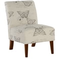 thumbnail image 1 of Linon Bynum Kid's Indoor Upholstered Slipper Accent Chair, Beige Butterfly Pattern, 1 of 14