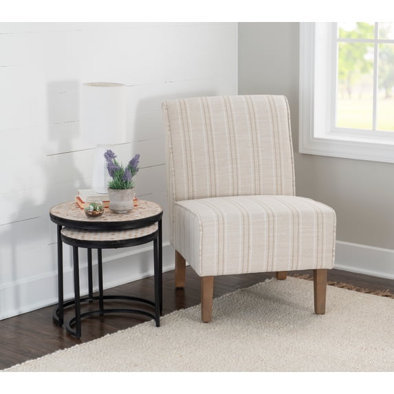 Linon Bynum Slipper Chair, Striped