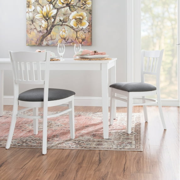 Linon Cabarrus Dining Chair, Set of 2, Charcoal