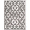 thumbnail image 1 of Linon Calibri Trefoil Machine Made Polypropylene 6'5"x9'3" Rug in Gray, 1 of 5