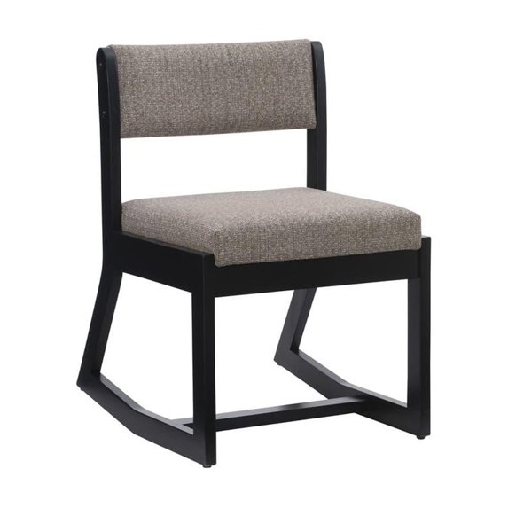 Linon Callum 2 Position Sled Base Chair Black Stone
