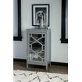 thumbnail image 1 of Linon Campbell Single Door Glass Front Cabinet with 3 Shelves, Gray Finish, 1 of 14