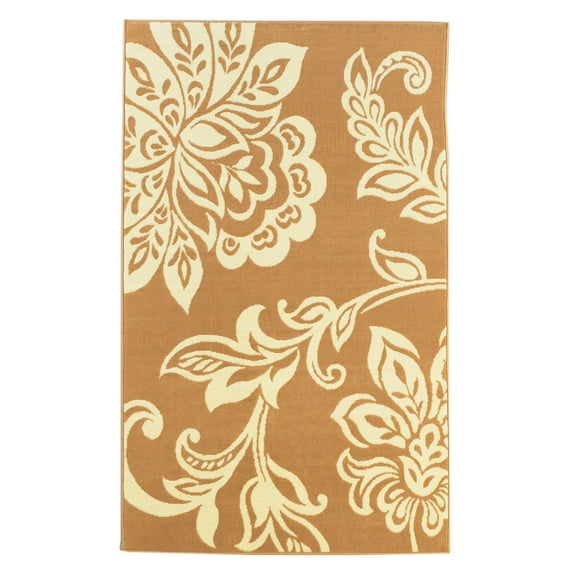 Capri 4 x 7 Rug, Beige and White