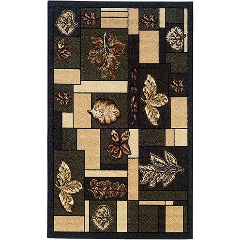 Linon Capri Rug, Green and Beige, 4'3'' x 7'3''