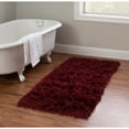 thumbnail image 1 of Contemporary Home Living 2.5' x 4.25' Handwoven Shag Wool Rectangular Area Throw Rug - Burgundy Red, 1 of 6