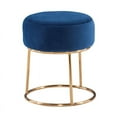 thumbnail image 1 of Linon Carly Metal Accent Vanity Stool in Navy Blue, 1 of 10