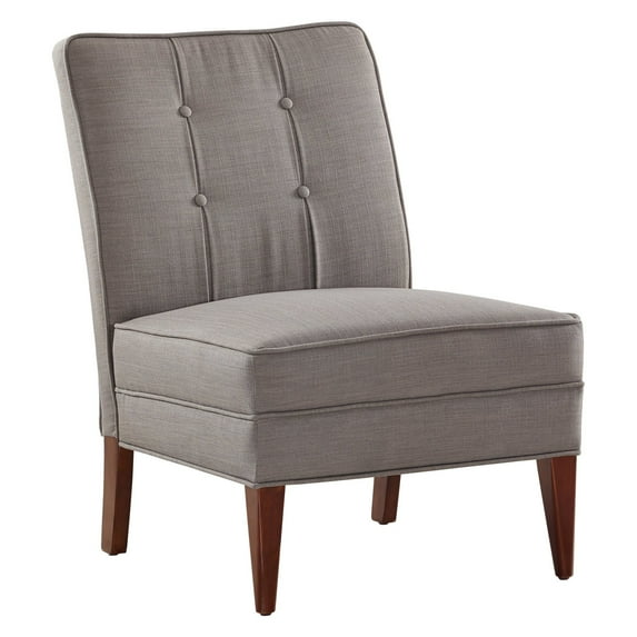 Linon Carmen Tufted Slipper Chair, 17.75 inch Seat Height, Multiple Colors