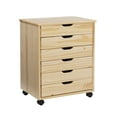 thumbnail image 1 of Linon Cary Six Drawer Wide Roll Cart, Multiple Finishes, 1 of 24