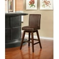 thumbnail image 1 of Linon Cedar Wood Swivel Bar Stool, Brown, 30 inch Seat Height, 1 of 5