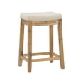 thumbnail image 1 of Linon Cessford 26" Backless Indoor Wood Counter Stool, Rustic Brown/Natural Woven, 1 Stool, 1 of 14