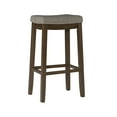 thumbnail image 1 of Linon Cessford 32" Backless Indoor Bar Stool, Rustic Brown with Gray Linen Fabric, Includes 1 Stool, 1 of 13
