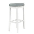 thumbnail image 1 of Linon Cessford 32" Backless Bar Stool, White/Light Gray Faux Leather, Includes 1 Stool, 1 of 7