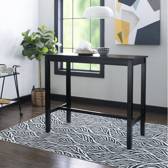 Linon Cessford Bar Height Pub Table, 42" Tall, Black