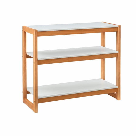 Linon Charles 3-Shelf Bookcase - Black/Walnut