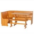 thumbnail image 1 of Linon Chelsea Corner Dining Nook Set with Storage in Solid Natural Wood, 1 of 13