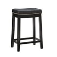 thumbnail image 1 of Linon Claridge 26" Backless Jet Black Counter Stool with Faux Leather seat, 1 of 17
