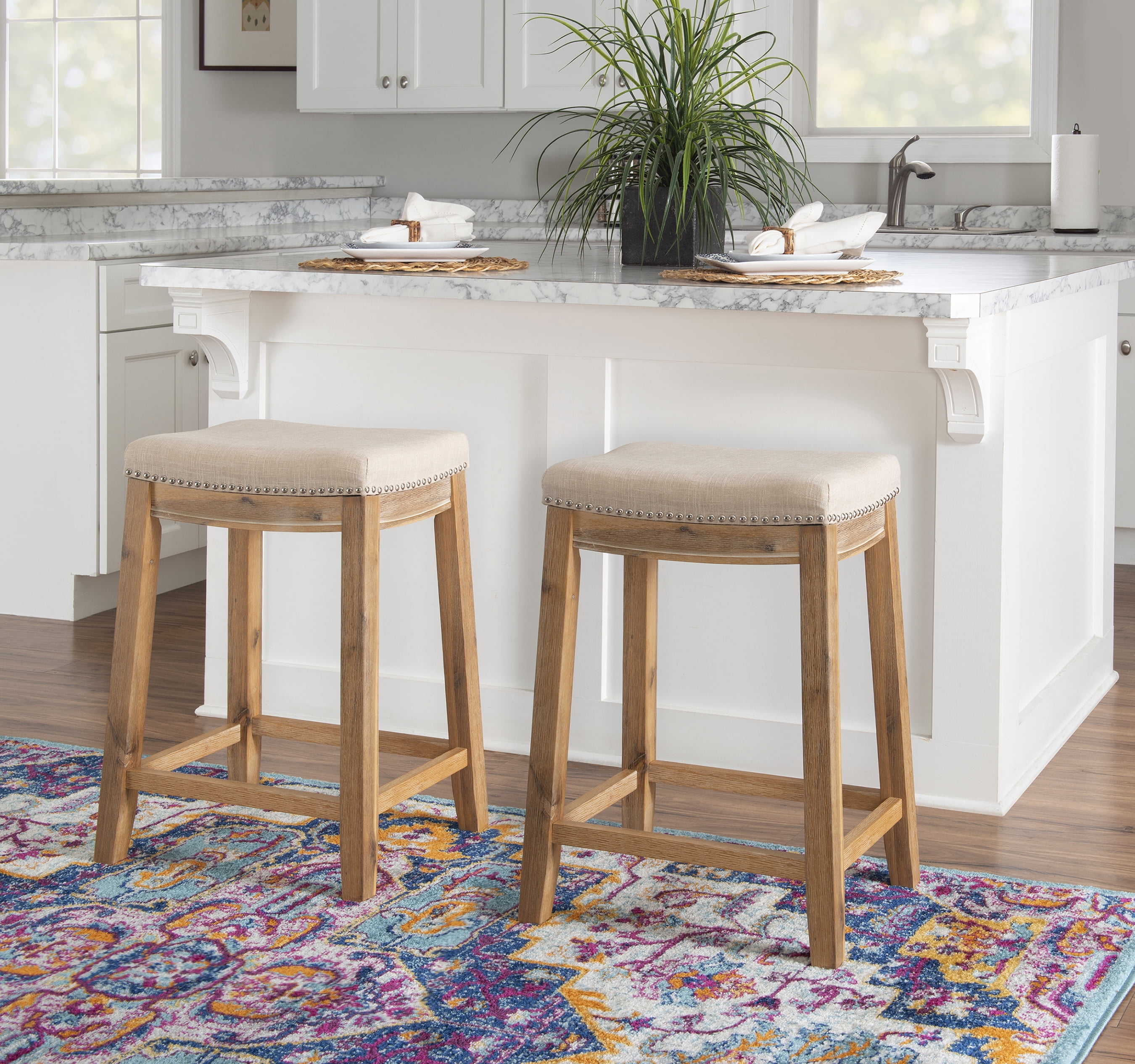 Natural wood 2024 counter stool