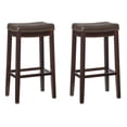 thumbnail image 1 of Linon Boho Claridge Set Of 2 Bar Stool With Wenge Finish BS280BRNPU-02PK-KD, 1 of 7