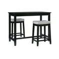 thumbnail image 1 of Linon Claridge 3-Piece Counter Height Tavern Set, Black with Gray Faux Leather, 1 of 15
