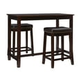 thumbnail image 1 of Linon Claridge 3Pc Counter Set Brown, 1 of 14