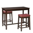 thumbnail image 1 of Linon Claridge 3Pc Counter Set Brown Red, 1 of 14