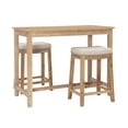 thumbnail image 1 of Linon Claridge 3-Piece Counter Height Tavern Set, Natural with Natural Linen, 1 of 15