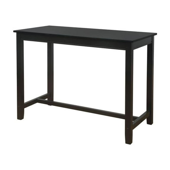 Linon Claridge 36" Wood Counter Height Pub Table in Black