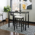 thumbnail image 1 of Contemporary Home Living 3-Piece Bar Table and Stool Set- 47.25" - Black and White, 1 of 9