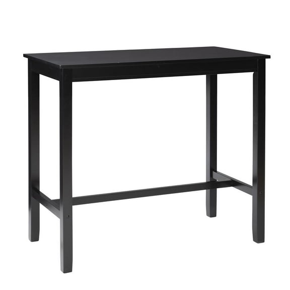 Linon Claridge 42" Wood Bar Height Pub Table in Black Finish