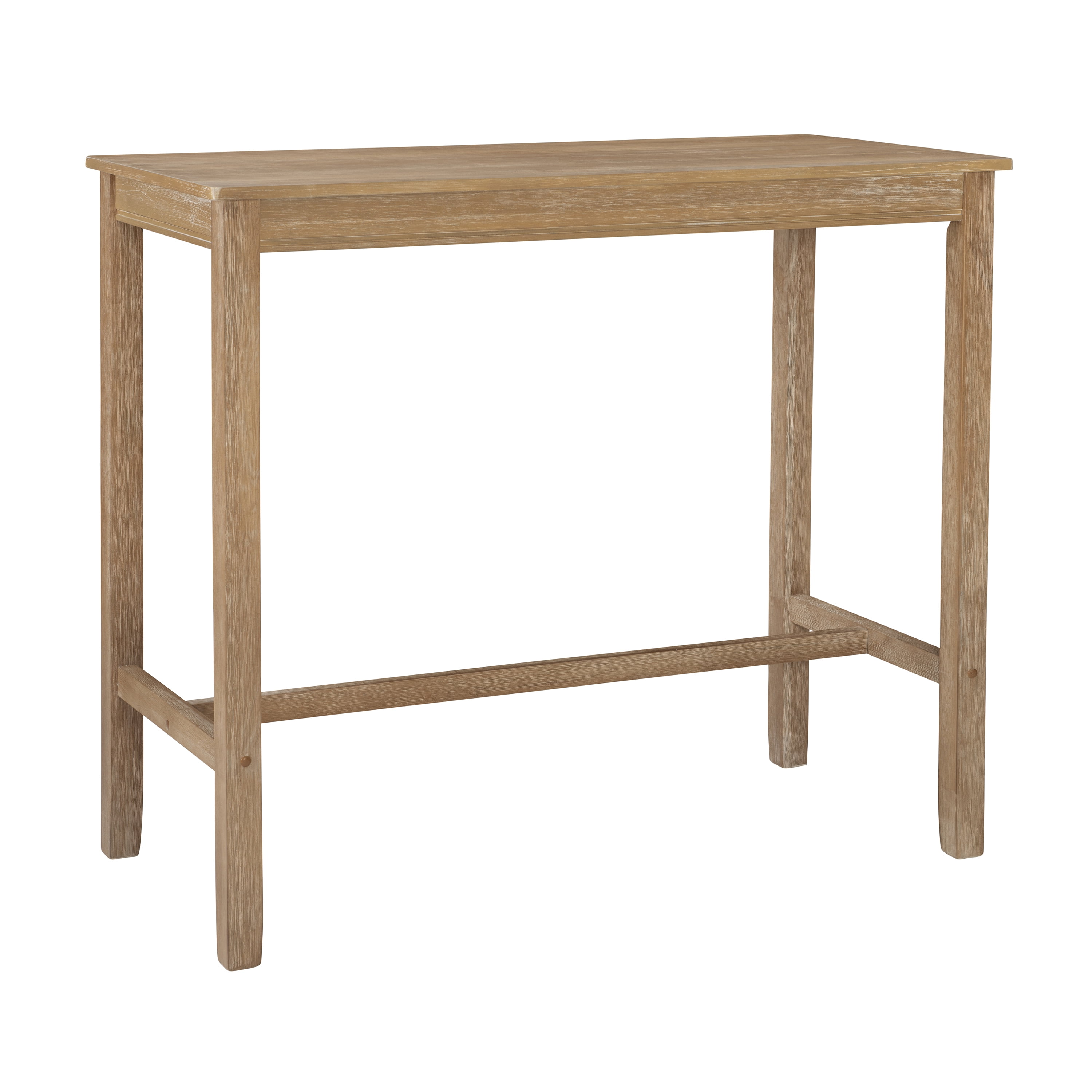 Linon Claridge Wood Bar Height Pub Table, 42" Tall, Distressed Acacia Brown Finish