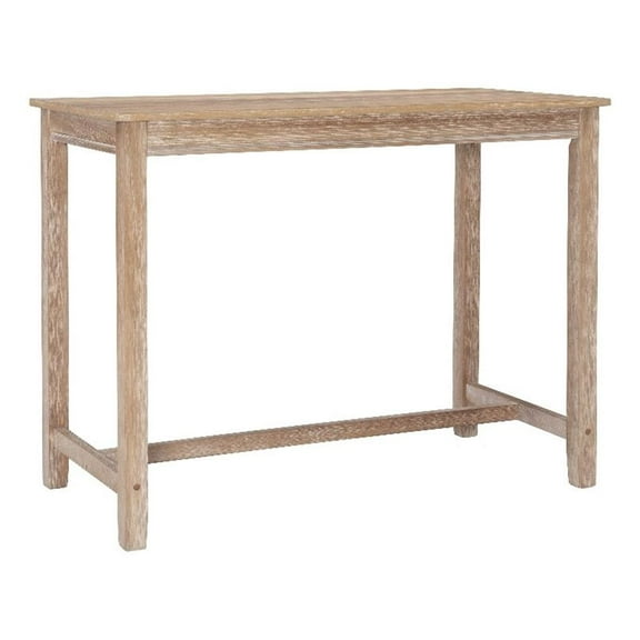 Linon Claridge Wood Counter Height Pub Table in Distressed Brown
