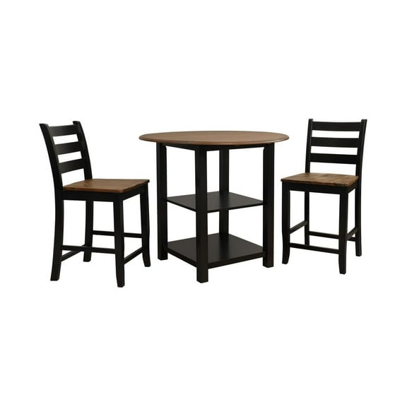 Linon Colm 3Pc Counter Set Black