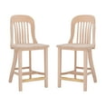 thumbnail image 1 of Linon Conway 24" High Back Counter Stools, Set of 2, Unfinished, 1 of 10