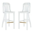 thumbnail image 1 of Linon Conway 31" High Back Bar Stools, Set of 2, Classic White, 1 of 11