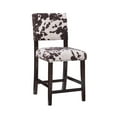 thumbnail image 1 of Linon Corey 24" Mid Back Indoor Udder Madness Counter Stool, Espresso/Brown Cow Print, 1 of 11