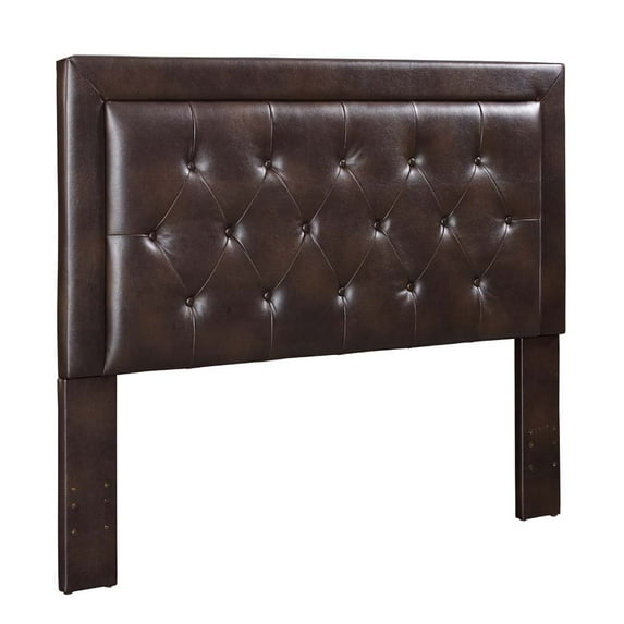 Linon Corie Button Tufted Headboard, Sable, Multiple Sizes