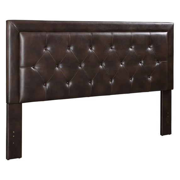 Linon Corie Button Tufted Headboard, Sable, Multiple Sizes