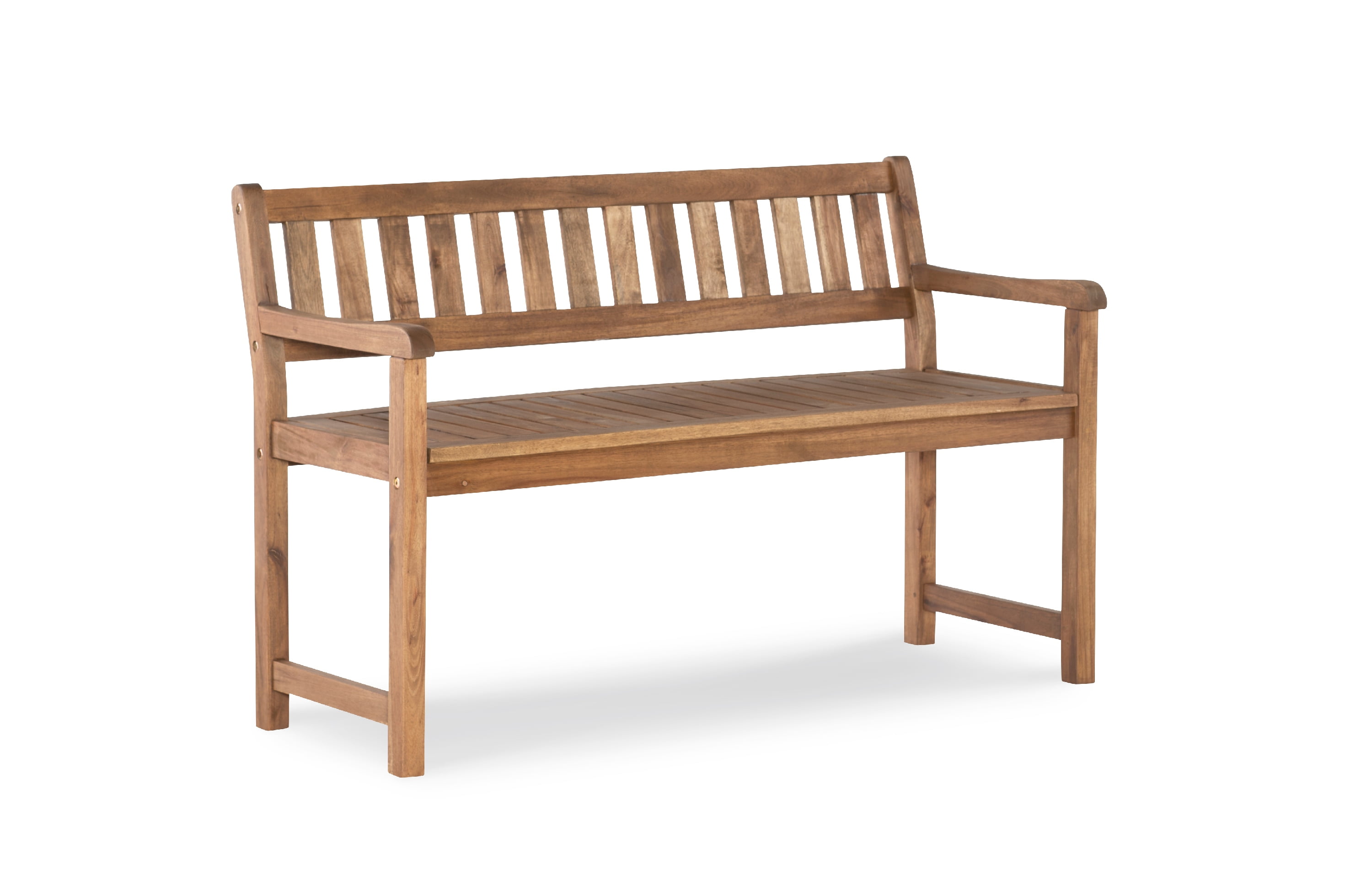 Linon Crosscreek Mid-Back Acacia Outdoor Bench, Acorn