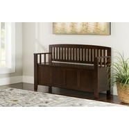 Crown Mark Indoor Solid Wooden Jerimiah Back Support Bench, White ...