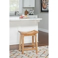 thumbnail image 1 of Linon Dale Saddle 24" Wood Counter Stool in Light Natural Brown, 1 of 10