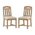 thumbnail image 1 of Linon Darlene Slat Back Dining Chair - Set of 2, Brown/Beige, 1 of 12