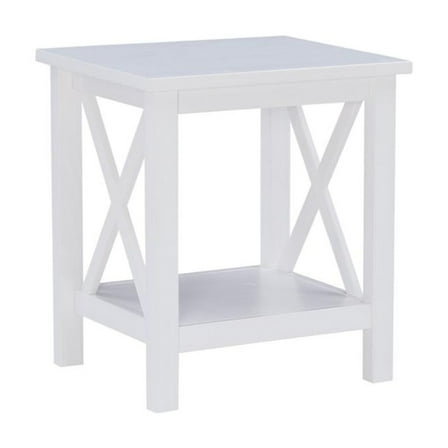 Linon Davis Antique White End Table